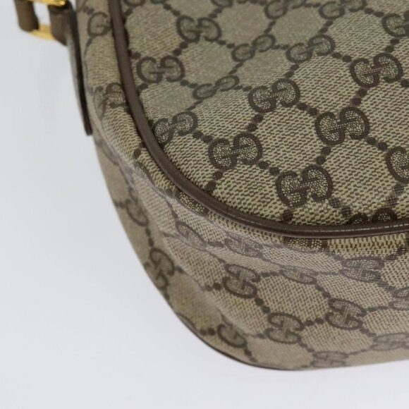 GUCCI GG Supreme Web Sherry Line Shoulder Bag PVC Beige 89 02 032 Auth 135357 - Picture 5 of 16